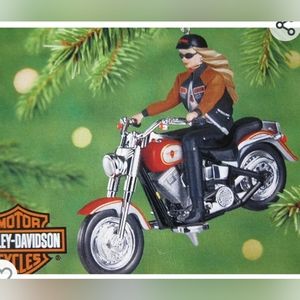 2001 Hallmark Harley-Davidson Barbie Keepsake Ornament Motorcycle Barbie